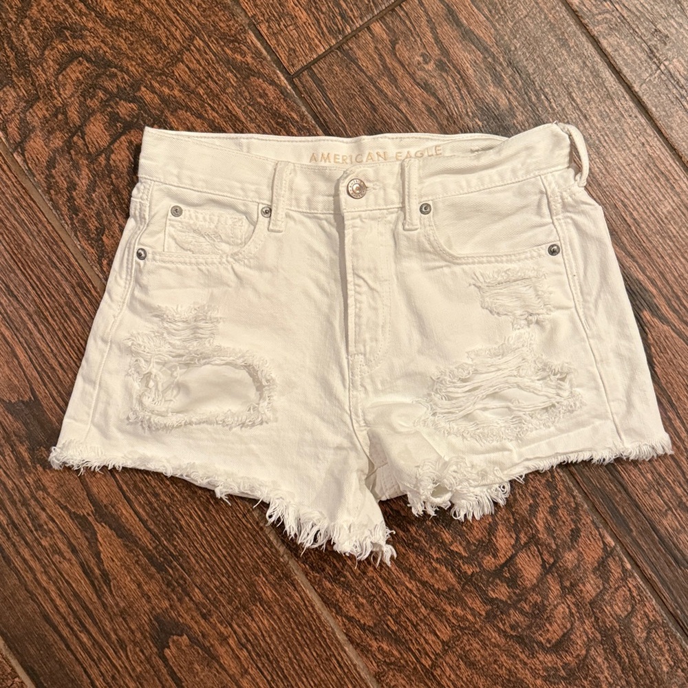 American Eagle High Waisted Denim Shorts Sz 2